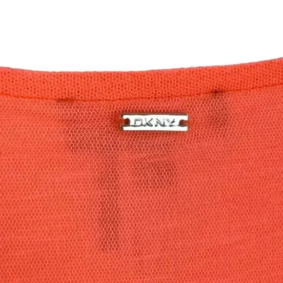 DKNY Crewneck Short-Sleeve Top With Mesh Outer - NWT - Size M - Picture 6 of 6